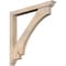Ekena Millwork Imperial Traditional Smooth Bracket w/ Offset Brace, Douglas Fir, 5 1/2"W x 46"D x 46"H BKT0604X46X46IMP01SDF - alternate 1